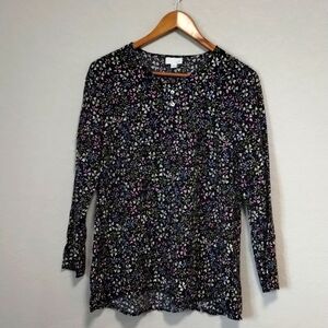 J Jill Colorful Flower Top
